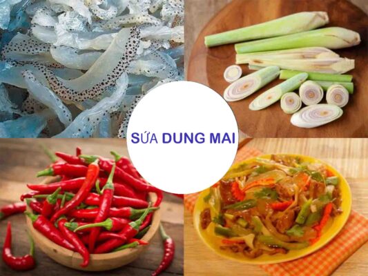 Sứa Biển Tươi Hà Tĩnh 9 Sứa xào sả ớt ngon
